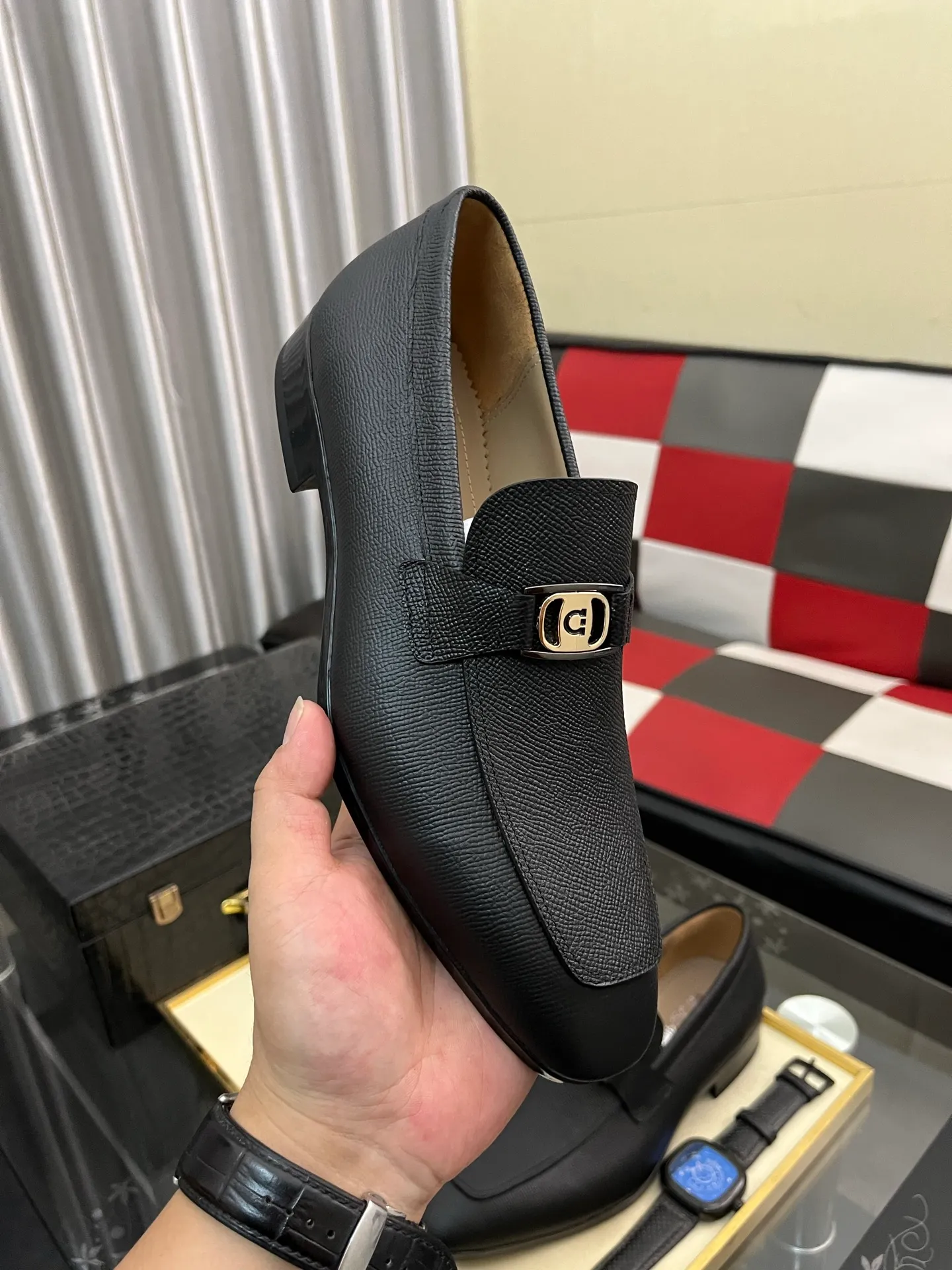 Men's shoes 💰: 600⌚️⌚️【Salvatore Ferragamo】Ferragamo business leather shoes, 1:1 top purchasing quality, imported selected original calfskin for the uppers, imported original water-dyed cowhide for the inner feet, imported original 1:1 customized Italian handmade lightweight foam outsole, code number: 38-44 (45 custom-made)